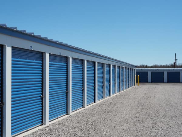 Row of drive-up doors along Building D with paved apron