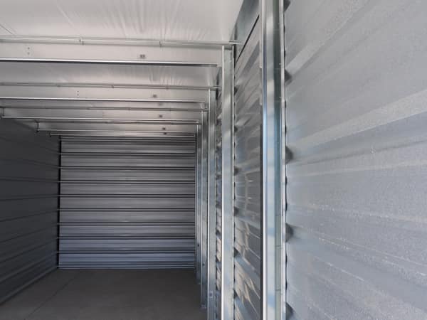 Bright steel interior walls of a Building D unit