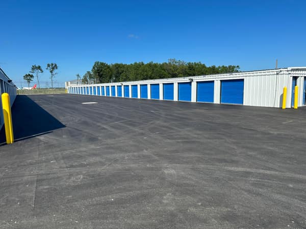 Freshly paved lane between Phase 1 buildings